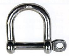 SHACKLE D WIDE STAINLESS M12  